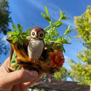 2/$25 Vintage Japan owl mini planter/ vase/ pot 🌻